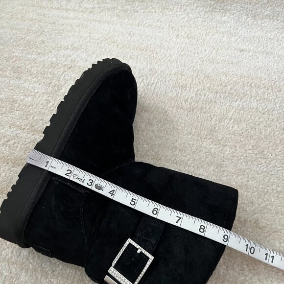 UGG Remora Bling Buckle Black Boots 8 - Picture 7 of 8